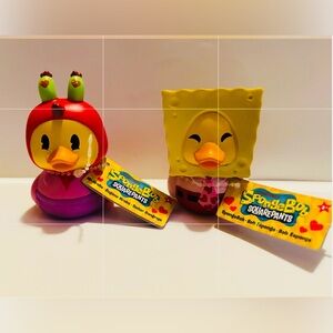 NEW!! Nickelodeon’s SpongeBob & Mr. Krabs Valentine’s Day Rubber Duck Set (NWT)